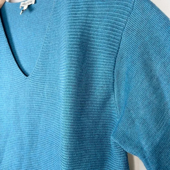 2/$30 Ella Moss Size Small Oversized Ribbed Sweater Teal Soft - Picture 8 of 8